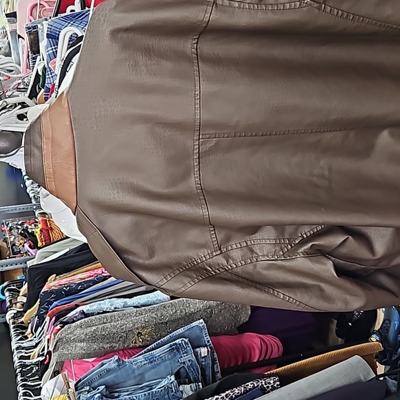 Men's Brown Leather Jacket sz 5x - Picture 2 of 5